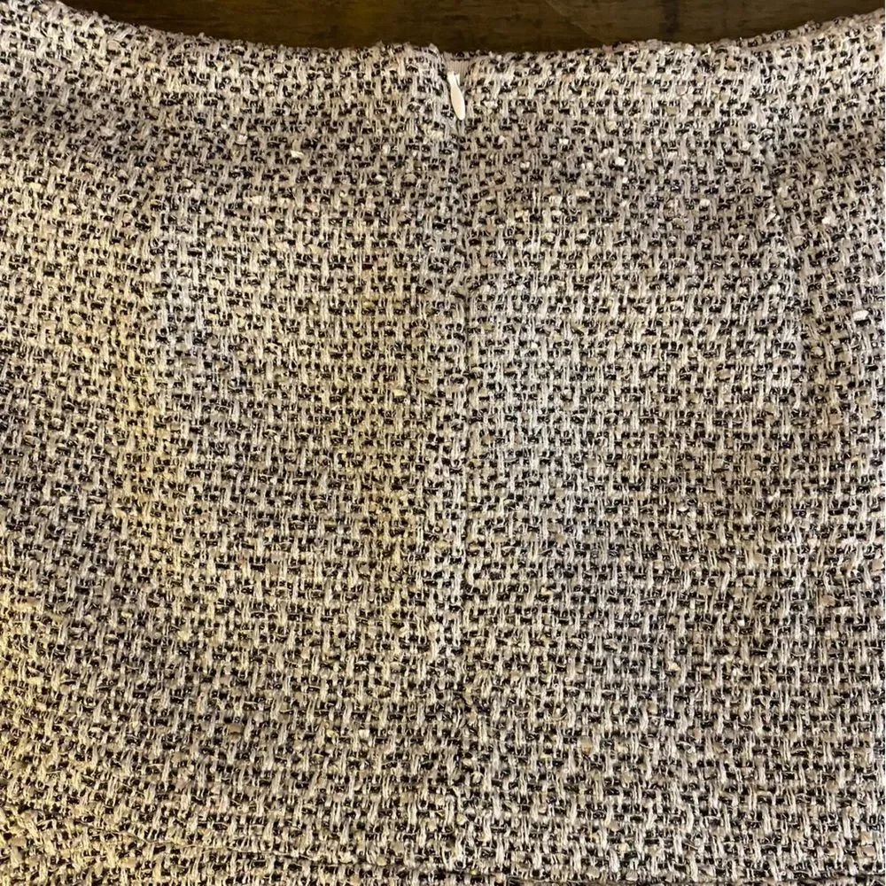 Ann Taylor Black and White Tweed Mini Skirt